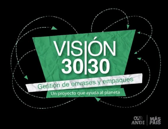 Sello del programa Visión 30/30 de gestión de envases y empaques